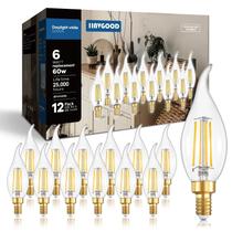 Lâmpadas LED IINVGOOD Candelabro regulável 6W (60W) 5000K 700lm Lâmpadas LED IINVGOOD Candelabro regulável 6W (60W) 5000K 700lm