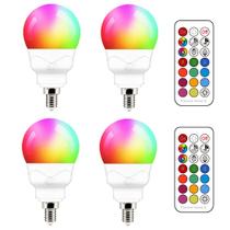Lâmpadas LED ILC E12 5W (equivalente a 40W) RGB 5700K, pacote com 4 Lâmpadas LED ILC E12 5W (equivalente a 40W) RGB 5700K, pacote com 4