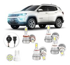 Lampadas Led Jeep Compass 2017 2021 Hb3 Hb3 H11 H16 20000lm