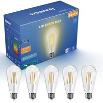 Lâmpadas LED Jensense Edison 8W 2700K E26 reguláveis, pacote com 24 Lâmpadas LED Jensense Edison 8W 2700K E26 reguláveis, pacote com 24