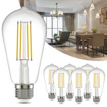 Lâmpadas LED Kawaya E26 8W 5000K Daylight White, pacote com 6 Lâmpadas LED Kawaya E26 8W 5000K Daylight White, pacote com 6