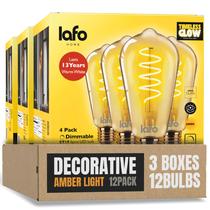 Lâmpadas LED LafoHome Timeless Glow ST19/ST64 Edison 5W (pacote com 12)