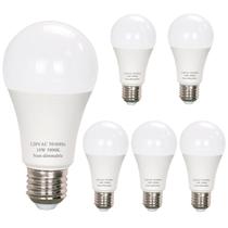 Lâmpadas LED LEDBEFINE A19 10W 800LM 5000K E26, pacote com 6