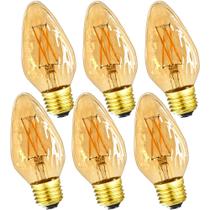 Lâmpadas LED Leools E26 Vintage Edison 6W 2700K reguláveis 600lm, pacote com 6