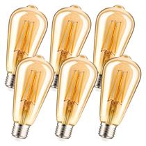 Lâmpadas LED LISTOCASA ST19 Vintage 5,5 W (equivalente a 60 W), pacote com 6