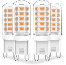 Lâmpadas LED Lososuch G9 reguláveis de 3 W (30 W 25 W 20 W halogênio), pacote com 4