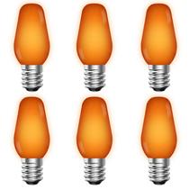 Lâmpadas LED LUXRITE C7 Orange 0,5 W (pacote com 6) Halloween