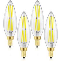 Lâmpadas LED LVYE E12 Candelabra 8W 5000K 850 lm, reguláveis, pacote com 4 Lâmpadas LED LVYE E12 Candelabra 8W 5000K 850 lm, reguláveis, pacote com 4