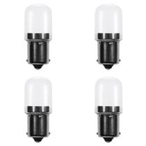 Lâmpadas LED Makergroup 1141 BA15s Bayonet 12V 1W Branco quente x4