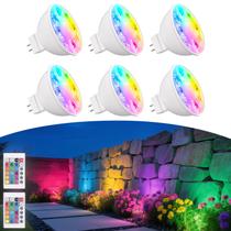 Lâmpadas LED Makergroup MR16 RGB GU5.3 bi-pino 4W 12V - 6 unidades