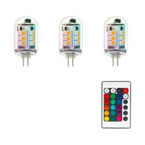 Lâmpadas LED Makergroup RGB T3 G4 Bi-pin 12V com mudança de cor
