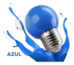 Lâmpadas Led Mini Bulbo Bolinha E27 1w Bivolt 110/220V Color Azul