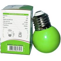 Lâmpadas Led Mini Bulbo Bolinha E27 1w Bivolt 110/220V Color Verde