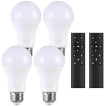 Lâmpadas LED MXhme A19 9W (800LM) reguláveis 3000K-6000K, pacote com 4