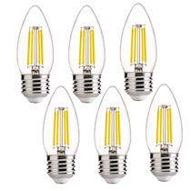 Lâmpadas LED para candelabro FLSNT B11 E26 4,5W 3500K 550LM 6Pk