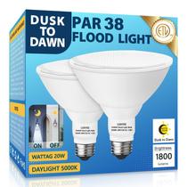 Lâmpadas LED para inundação LOXYEE PAR38 Dusk to Dawn 20W (pacote com 2)