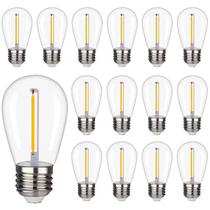 Lâmpadas LED para Varal de Luz CLSETAIC S14 2200K à Prova dÁgua, Kit com 15 Unidades Lâmpadas LED para Varal de Luz CLSETAIC S14 2200K à Prova dÁgua, Kit com 15 Unidades