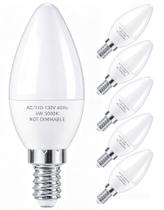 Lâmpadas LED PARTPHONER E12 B11 6W 5000K 110V Pacote com 6