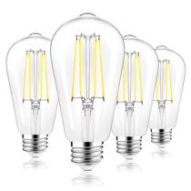 Lâmpadas LED PARTPHONER Vintage Edison 6W 720lm E26, pacote com 4