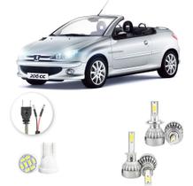 Lampadas Led Peugeot 206 Cc Todos H1 H7 20000lm