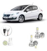 Lampadas Led Peugeot 308 2013 A 2015 H1 H7 20000lm Lampadas Led Peugeot 308 2013 A 2015 H1 H7 20000lm