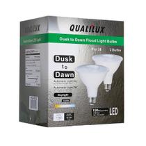 Lâmpadas LED Qualilux Dusk to Dawn PAR38 17W 5000K, pacote com 2