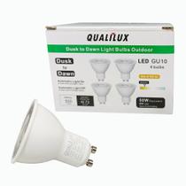 Lâmpadas LED Qualilux MR16 GU10 Dusk to Dawn 6W, pacote com 4