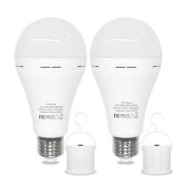Lâmpadas LED recarregáveis de emergência 8W base E26, kit com 2