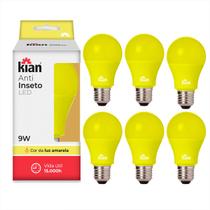 Lâmpadas Led Repelente Anti-inseto 9w Luz Amarela Kit C/6un
