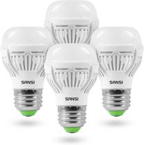 Lâmpadas LED SANSI 9W 900 lúmens 3000K E26 A15, pacote com 4 Lâmpadas LED SANSI 9W 900 lúmens 3000K E26 A15, pacote com 4
