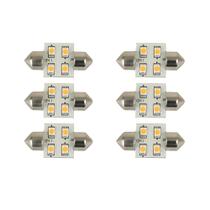 Lâmpadas LED Scandvik 41160 Branco Quente 31mm Kit com 6