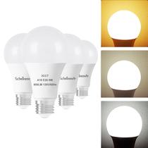 Lâmpadas LED Scheinenda A19 9W (equivalente a 60W), pacote com 4 cores