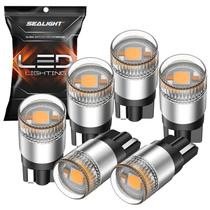 Lâmpadas LED SEALIGHT 194 Amber & Yellow T10 Car (pacote com 6)