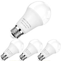 Lâmpadas LED SETEN Dusk to Dawn 10W A19 3000K 1100lm, pacote com 4