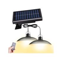 Lâmpadas LED solares suspensas 120º com controle de 90lm/w (conjunto de 2) Lâmpadas LED solares suspensas 120º com controle de 90lm/w (conjunto de 2)