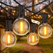 Lâmpadas LED String Lights GLUROO 18m 32 à prova d'água brancas quentes Lâmpadas LED String Lights GLUROO 18m 32 à prova d'água brancas quentes