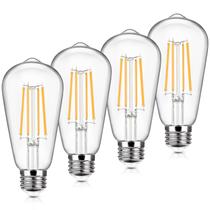 Lâmpadas LED Sucolite Vintage Edison 8W 1400LM 3000K CRI90+, pacote com 4 Lâmpadas LED Sucolite Vintage Edison 8W 1400LM 3000K CRI90+, pacote com 4