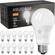Lâmpadas LED TJOY 15W 5000K Daylight 1500lm E26, pacote com 12 Lâmpadas LED TJOY 15W 5000K Daylight 1500lm E26, pacote com 12