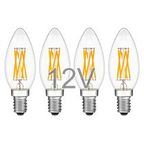 Lâmpadas LED TOKCON 12V de baixa tensão E12 Candelabra Base Lâmpadas LED TOKCON 12V de baixa tensão E12 Candelabra Base