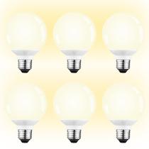 Lâmpadas LED TORCHSTAR G25 5W 450LM 3000K E26 reguláveis, pacote com 6