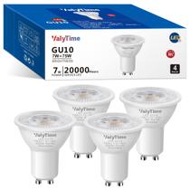 Lâmpadas LED Valytime Dimmable GU10 7W (50W-60W-75W) 5000K, pacote com 4