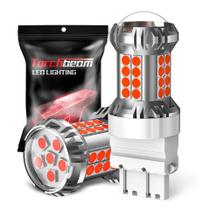 Lâmpadas LED vermelhas Torchbeam 3157 para freio e lanterna traseira, kit com 2