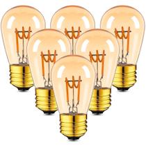 Lâmpadas LED Vintage Edison Grensk E26 3W 2200K, pacote com 6