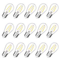 Lâmpadas LED VISTERLITE S14 à prova de estilhaçamento 2W 2200K, pacote com 15 Lâmpadas LED VISTERLITE S14 à prova de estilhaçamento 2W 2200K, pacote com 15