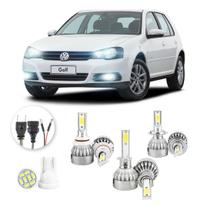 Lampadas Led Volkswagen Golf 2007 A 2013 Hb4 H1 H7 20000lm