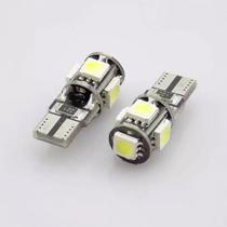 Lâmpadas Led W5w Pingo T10 Canbus 5 Leds Torre Branco (Par)