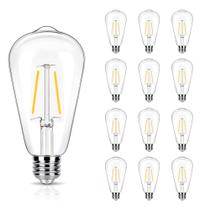 Lâmpadas LED WinSaled 2W (25W Equiv) E26 ST19 2700K 250lm, pacote com 12
