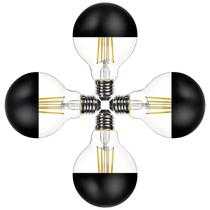 Lâmpadas LED XOFOQYQ G25/G80 E26 6W reguláveis, pacote com 4