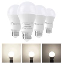 Lâmpadas LED Youtime de 3 vias 6/15/20W 500/1600/2200lm, pacote com 4 Lâmpadas LED Youtime de 3 vias 6/15/20W 500/1600/2200lm, pacote com 4