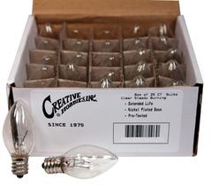 Lâmpadas noturnas Creative Hobbies 4W C7 Clear, pacote com 25